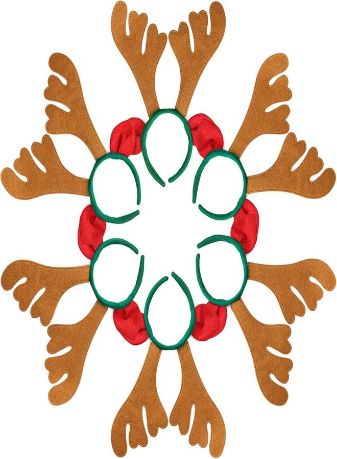 ماكس فن مجموعة ماكس فن المكونة من 36 قطعة من عصابات رأس على شكل قرون غزال الرنة، مثالية كهدية في حفلات عيد الميلاد للأطفال. - Image 2